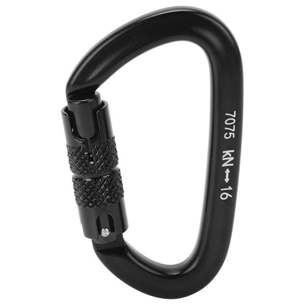 Black No.9 Auto-Locking Climbing Carabiner