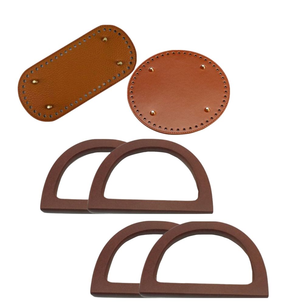 Craft Oval and Rectangle Bottom and Handle for Knitted Leather Bag ...
