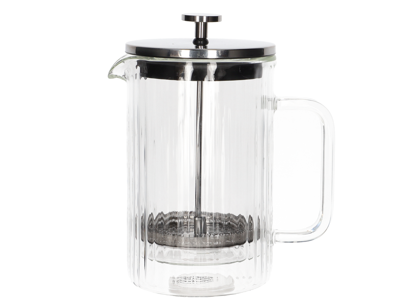 Danny Home Ribbed Glass French Press 0.8L