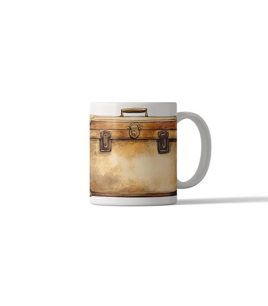Retro Suitcase DSG 2 Printed Coffee Mug