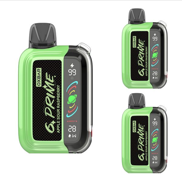 Oxbar G-Prime 25000 Disposable Vape-Apple Sour Raspberry (Pack of 3)