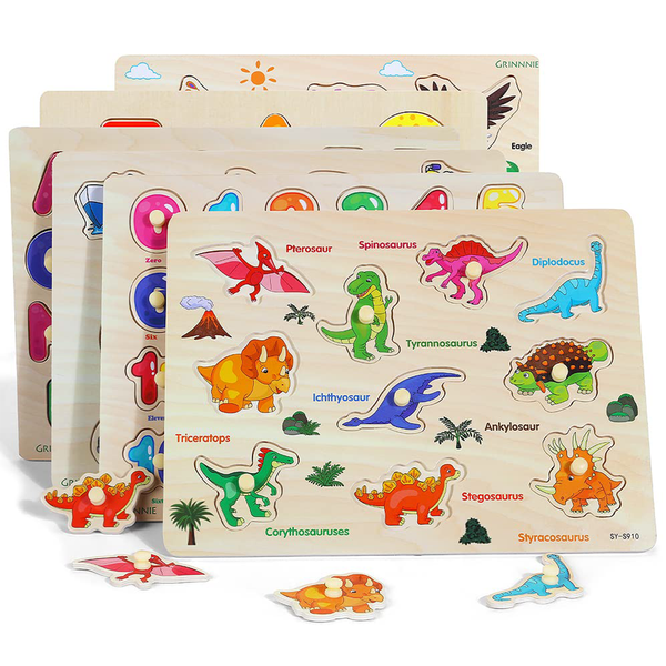 Topika Matching Puzzles For Toddlers 6 Pieces Educational Wooden Puzzles