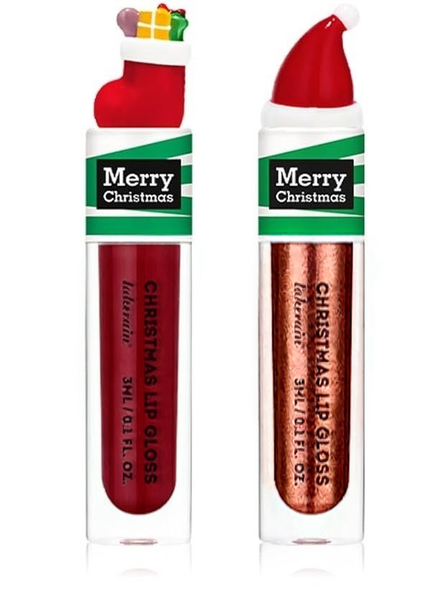 Christmas Lip Gloss with Lid Charms - Set of 2 Favourites
