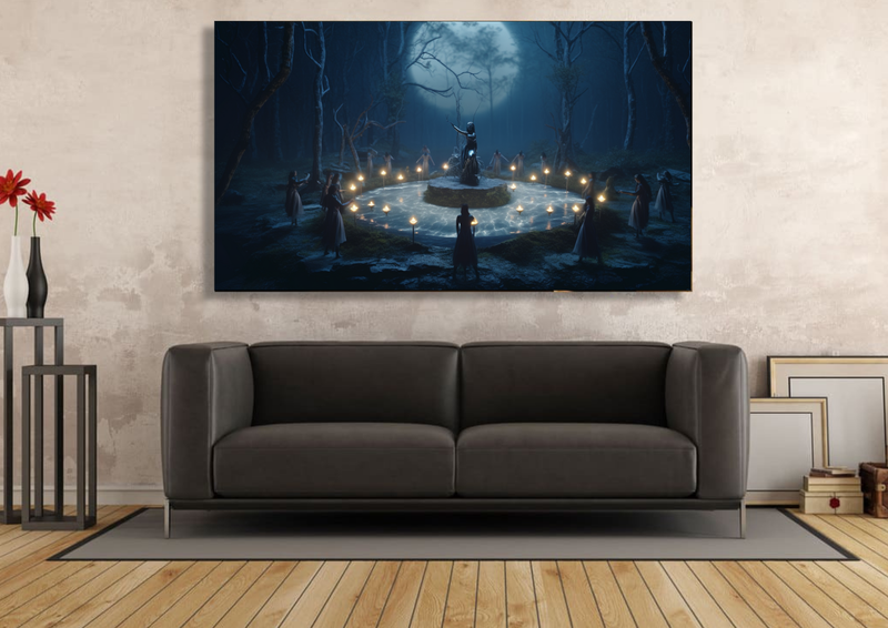 Canvas Wall Art - Moonlight Ritual Abstract - IM0353