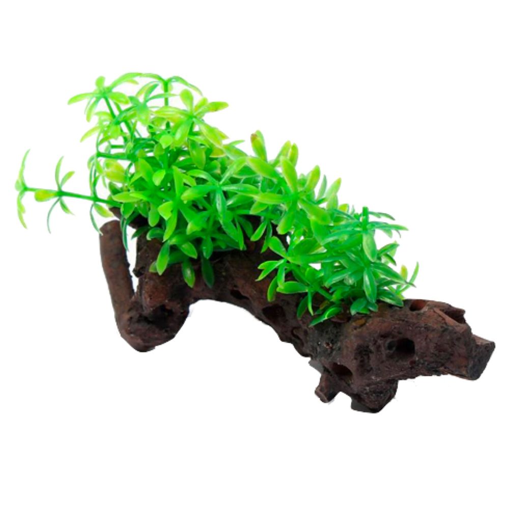 Pet Reptile Aquarium Fish Tank Sunken Resin Tree Stump Decoration (16cm ...