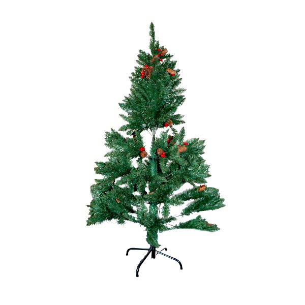 Artificial Christmas Tree with Pine Cones and Berries - 210Cm High