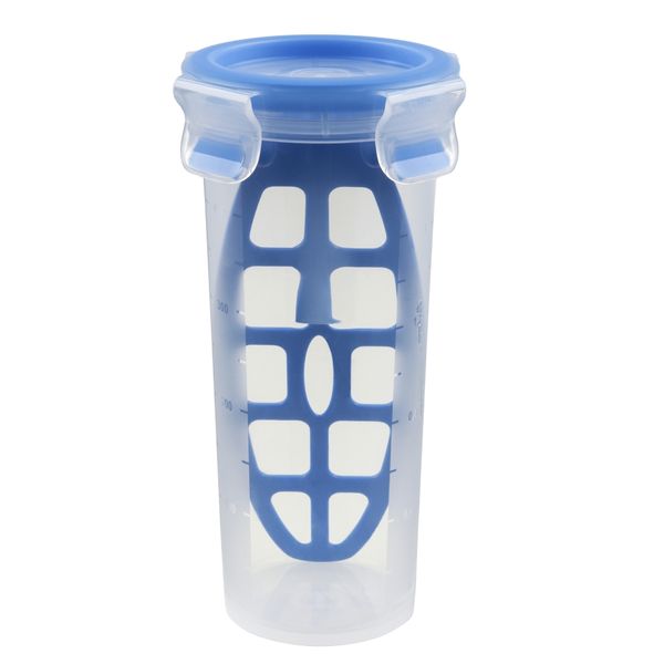 Emsa Clip &amp; Close Mixing Bottle with Lid &amp; Mixer Insert 0.5Lt