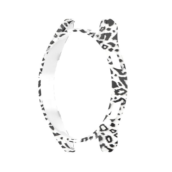 Case Frame Compatible With Samsung Galaxy Watch 4 (44mm) -B&amp;W Leopard Print