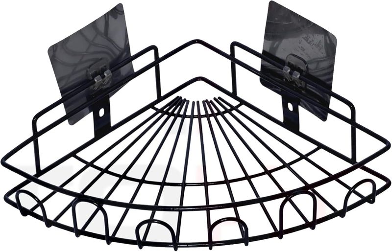 Sulfar No Drill Corner Bathroom Rack Flower Design