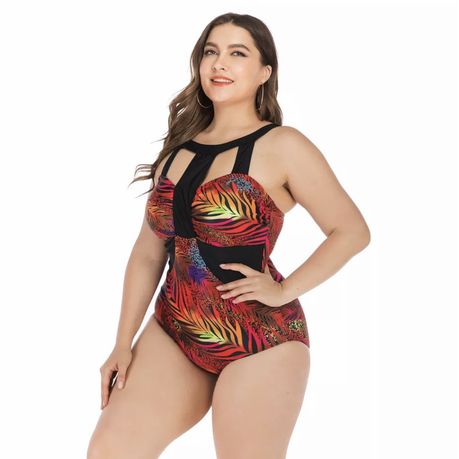 plus size leopard swimsuit
