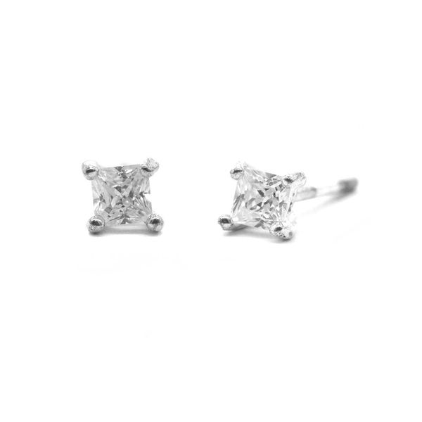 Silverbird 925 Sterling Silver Square Stud Earrings