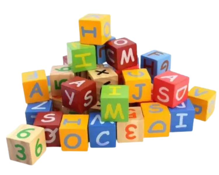 40 Piece Wooden Educational Alphabet Blocks