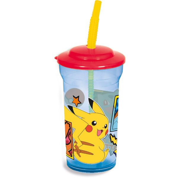 Stor Pokemon Blue Team Basic Clear Straw Tumbler 460ml