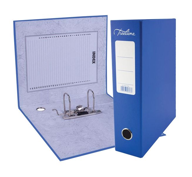 Treeline Blue A4 Board Lever Arch File - Pack of 5