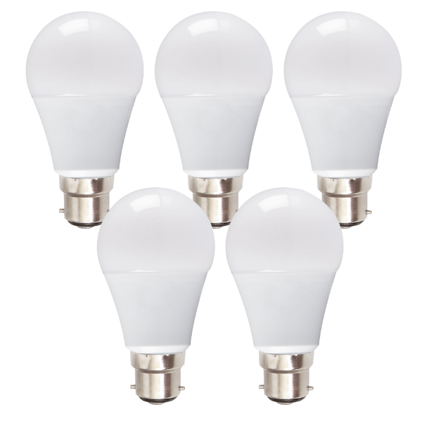 PAYS A60 9W LED BULB B22 Daylight (5 Pack)