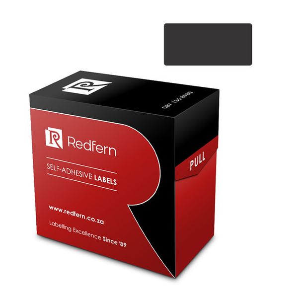 Redfern 19mm x 25mm Color Code Labels -Black 5's