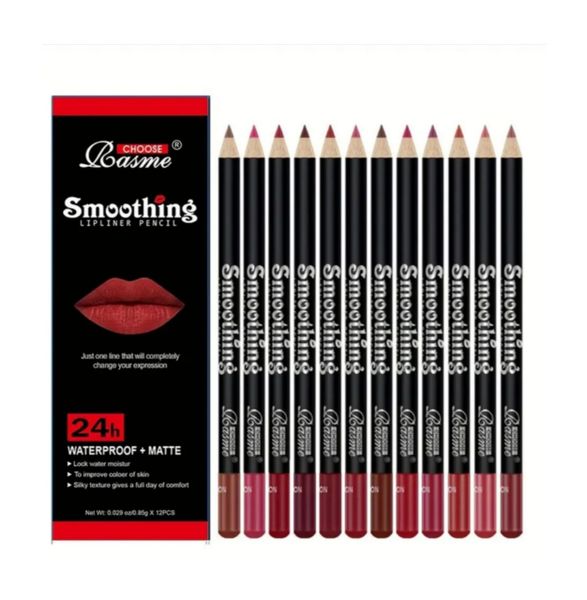 12 Pieces Waterproof Matte Lip Liner Pencils In Various Shades