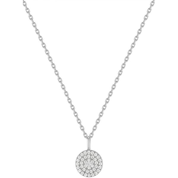 Ania Haie Glam Disc Pendant Necklace - Silver