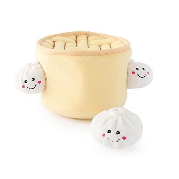 ZippyPaws Zippy Burrow Interactive Hide &amp; Seek Dog Toy - Soup Dumplings