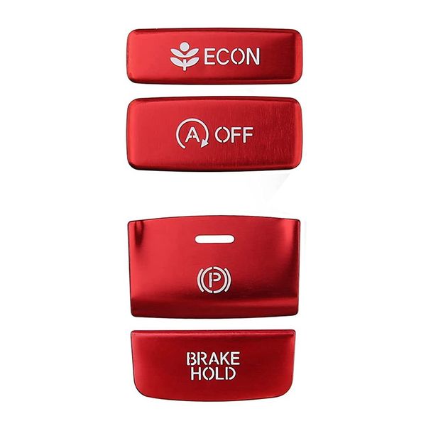 Center Console Gear Panel Handbrake Button Cover Trim ,Red