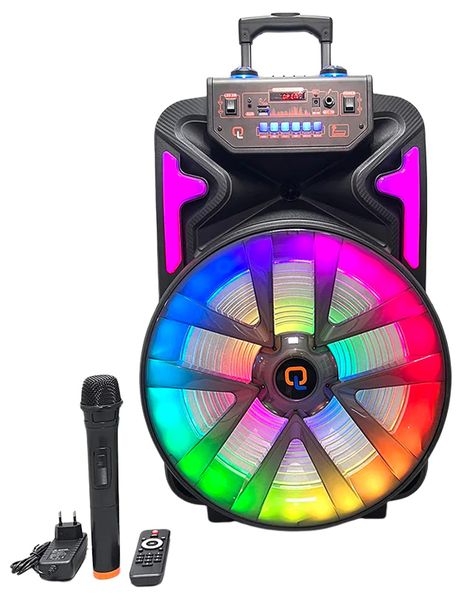 15-Inch Portable Wireless Trolley Speaker with RGB Lights QL-1507