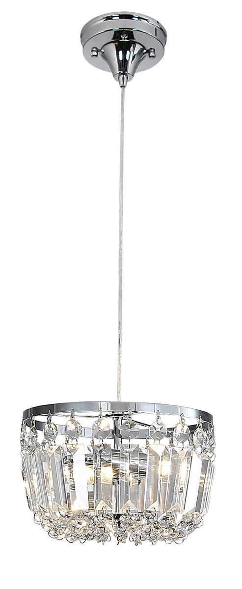 Dual-Function Modern Crystal Chandelier In Chrome - PEN829 Chrome