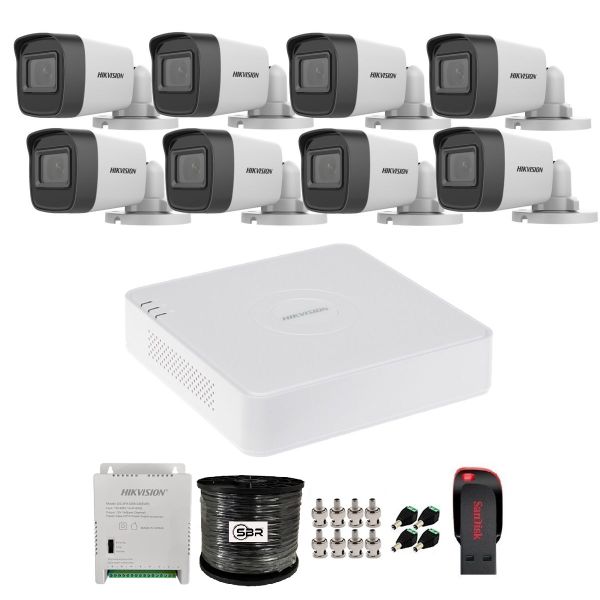 Hikvision 8 Channel 1080P Complete Kit - NO HDD -1 Roll