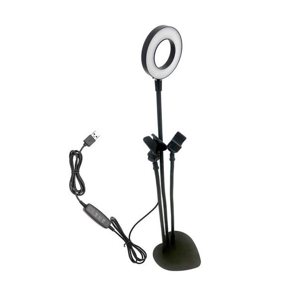 Professional LED Livestream With Phone And Microphone Holder-SQ-3-1X