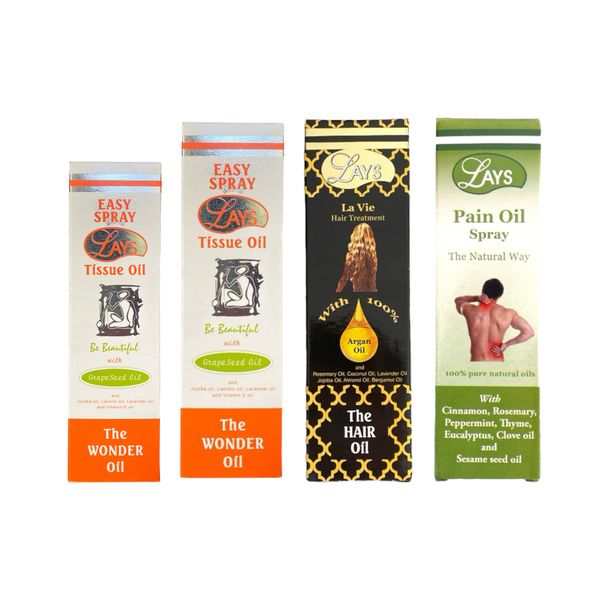Lays Beauty Set - Oil Spray Bundle - 4 Pack