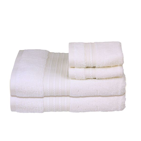 Bristol Big &amp; Soft Towel Set - 2 x Face Cloth, 2 x Bath Towel