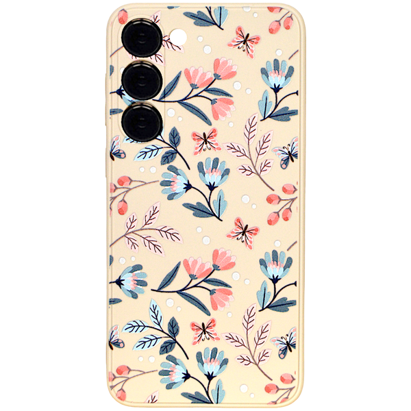 Phone Case with Different Flowers compatible with Samsung S23+ | Beige