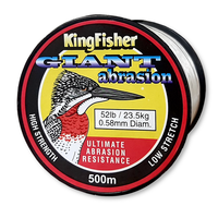 Kingfisher Giant Abrasion Nylon Fishing Line .30MM, 6.8KG/15LB Colour Orange,  600M Spool - Showspace