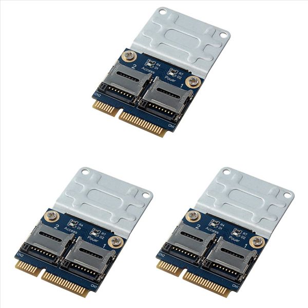 2 Ssd Hdd For Laptop Dual Micro- Sd Sdhc Sdxc Mini Pci-E Adapter