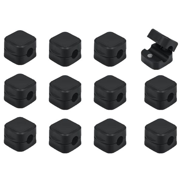 12Pcs Magnetic Cable Clips Smooth Adjustable Cord Holder
