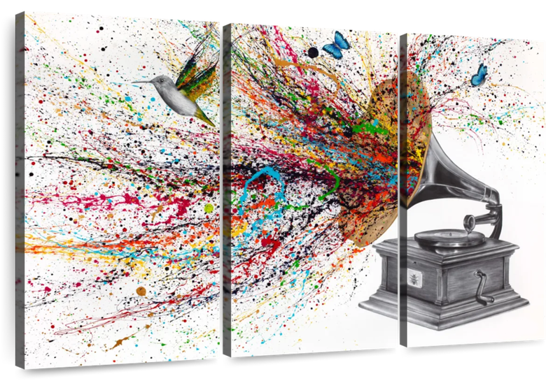Canvas Art - Sound Of Nature 3 Piece Abstract Painting Canvas Wall Art Deco