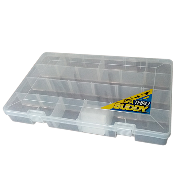 Kingfisher Seathru Buddy Utility Fishing Box - 24 Adjustable Compartments