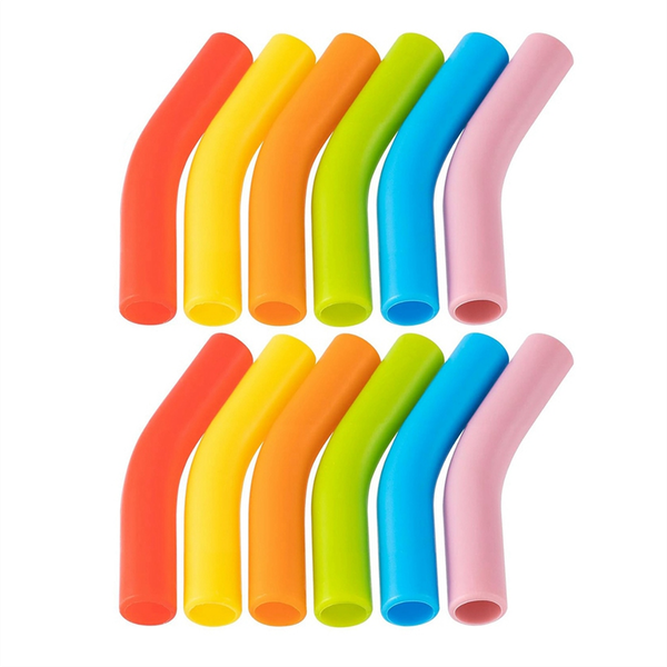 Silicone Straw Tips Reusable Straw Replacement Tip Multicolor