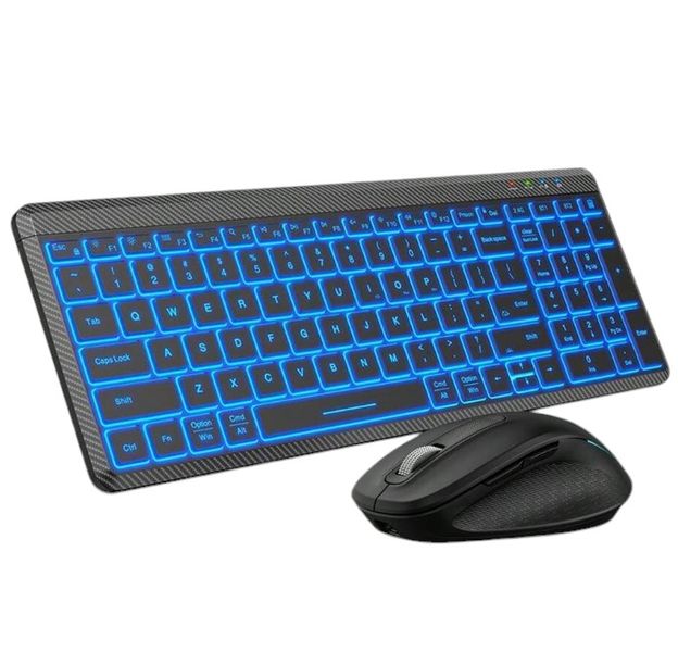 KL220 - Wireless Backlit Keyboard &amp; Mouse With Dual Mode Connectivity-Black