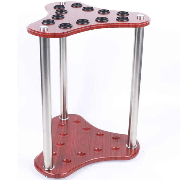 Pool Cue Rack,Angular 12Hole Billiards Display Stand Snooker Pool Cues Rack