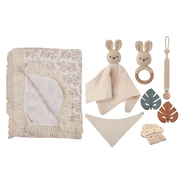 Crochet Rabbit Baby Gift Set 8 Pieces