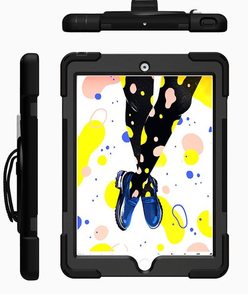 TUFF-LUV Armour Jack Rugged Case &amp; Stand for Apple iPad 10.2 (2019-2022) - Black