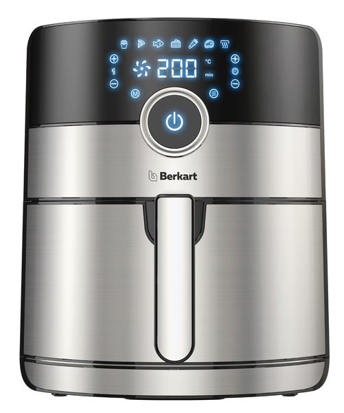 Berkart 4L Digital Touch Display Air Fryer - Stainless Steel