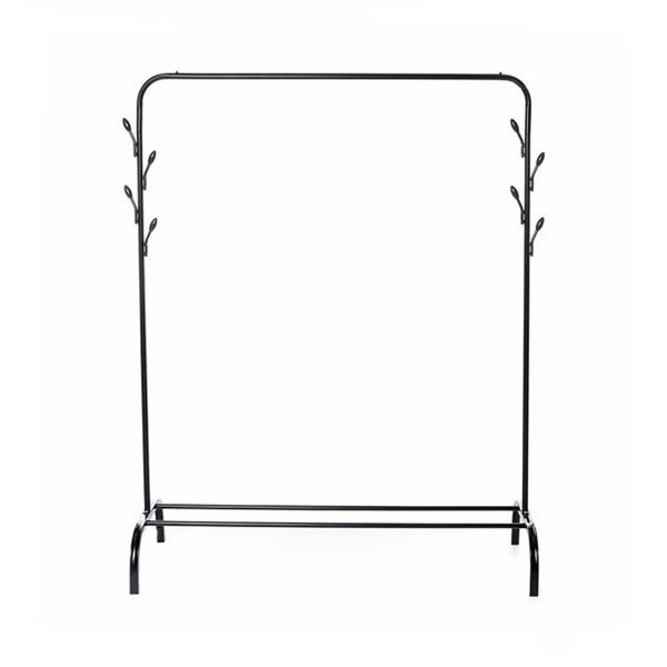 Heavy Duty Garment Hanging Rack &amp; Shoe Shelves - Black