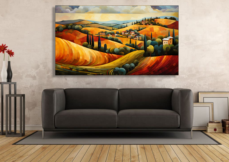 Canvas Wall Art - Tuscan Tapestry Abstract - IM1250