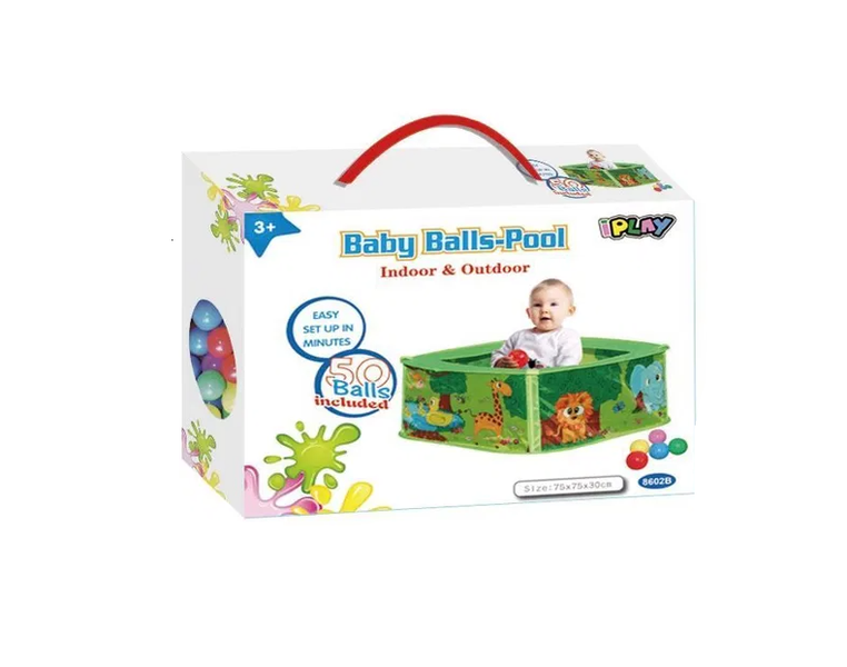 Indoor &amp; Outdoor Baby Ball Pool - 50 Balls Included