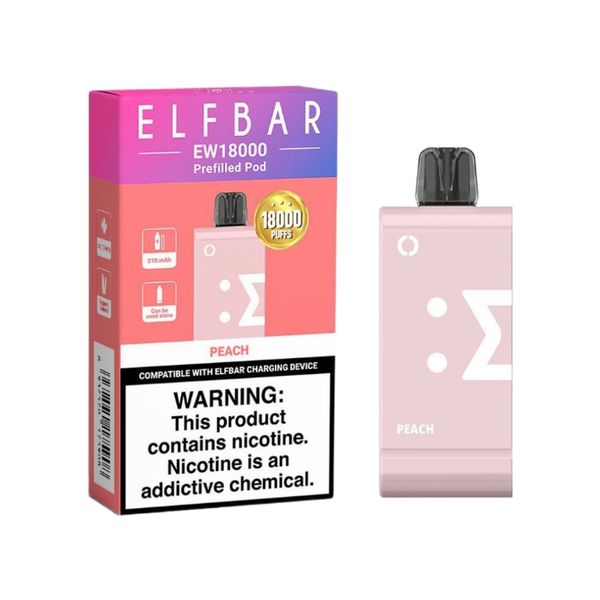 ElfBar 18000 Puffs Disposable Pod - Peach (Pack of 4)