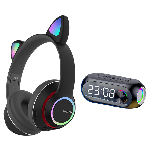 Bluetooth - Headphone - L450 Black + Yesplus - Bt Speaker - Black - Combo