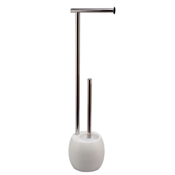 Rondo Toilet Brush and Paper Holder White