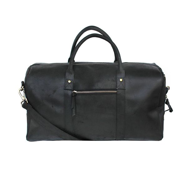 Minx Genuine Leather - Hunter Travel Duffel Bag Black