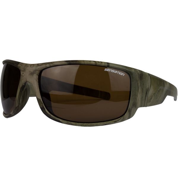 Sensation Fishing Sunglasses - Camo Brown Lens